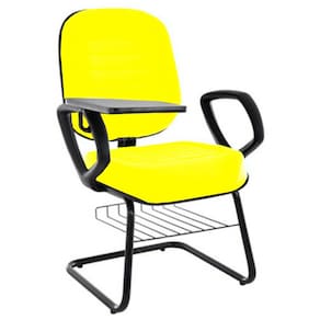Cadeira Universitária com prancheta Linha Blenda Amarelo