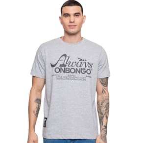 Camiseta Masculina Onbongo Cinza Mescla ON070