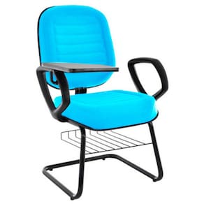 Cadeira Universitária com prancheta Linha Blenda Azul