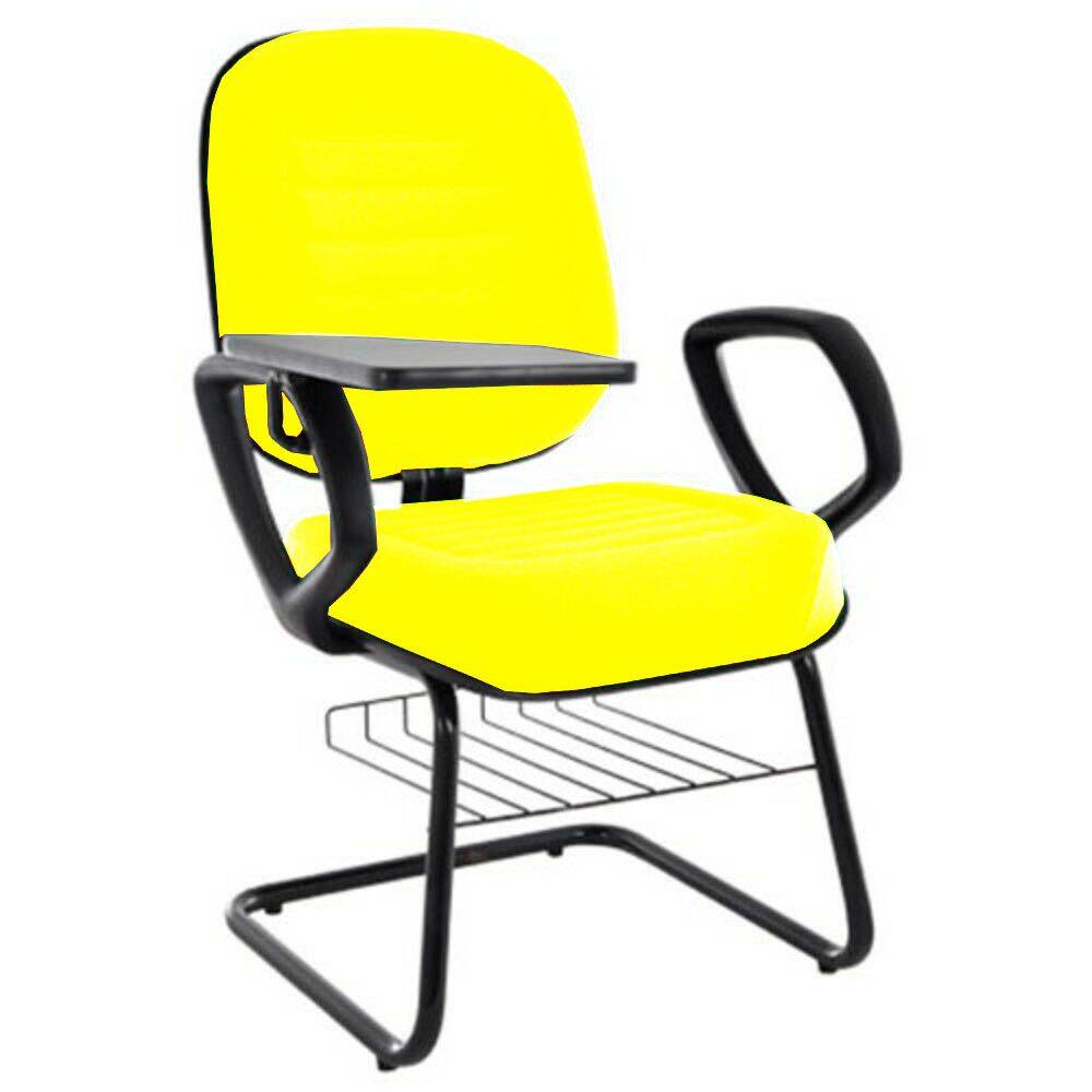 Cadeira Universitária com prancheta Linha Blenda Amarelo