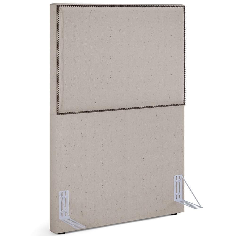 Cabeceira Cama Box Solteiro Tachas 100 Cm Vicenza L02 Bege