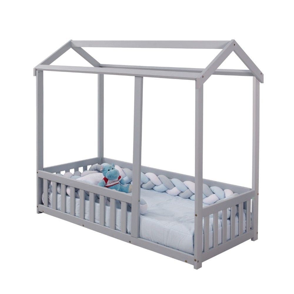Cama Casinha Montessoriano com Grade Nina Maray