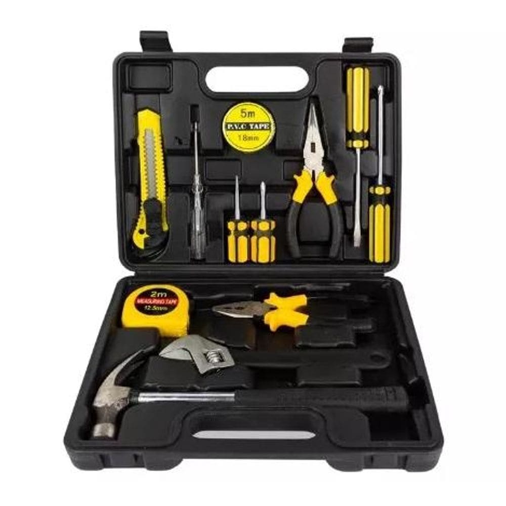 Kit Jogo De Ferramentas Maleta 12 Pcs Uso Domestico Presente