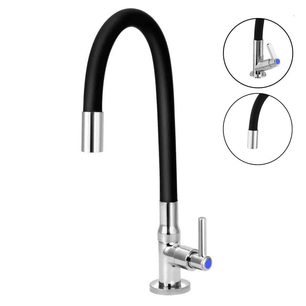 Torneira Cozinha Silicone Flexivel 360 Metal Gourmet Articulado Bancada Mesa Pia Cromado