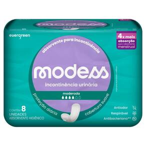 Absorvente Modess Incontinência Moderada 8un