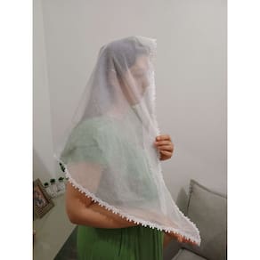Véu CCB Redondo flor Gazânia preta PVR138