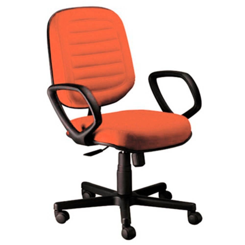 Cadeira Diretor Gomada com Braços Linha Blenda Laranja