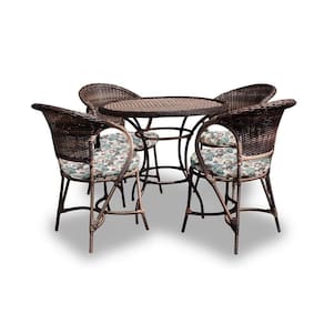 Conjunto De Mesa 4 Poltronas + 1 Mesa Costela De Adão Verde