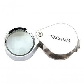 10 Mini Lupa 10X 21Mm Inox Relojoeiro Joalheiro Gota De Mão