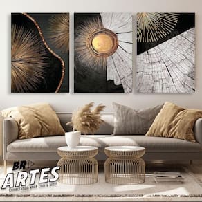 Quadro Trio árvore Textura -- Br Artes