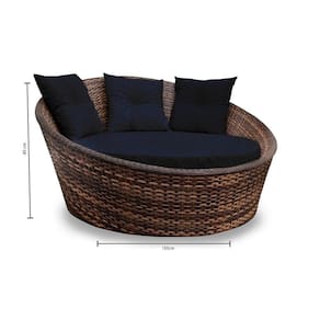 Chaise Orbit Em Fibra Sintética - Tecido Duna Midnight