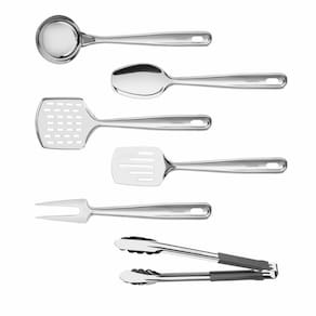 Kit Utensílios De Cozinha Para Servir E Preparar Extrata Aço Inox 6 Peças - Tramontina