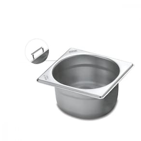 Cuba 1/6 Em Inox Com Alças Móveis Profundidade 200 mm 304