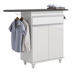 Tábua De Passar Com Balcão 01 Porta Alice 119Cm Branco
