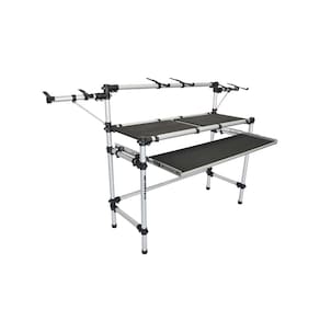 Rack Estante Estudio Produtor e DJ Titanium RDJ LIVE para Teclado 7 Oitavas Monitor Referencia e Notebook
