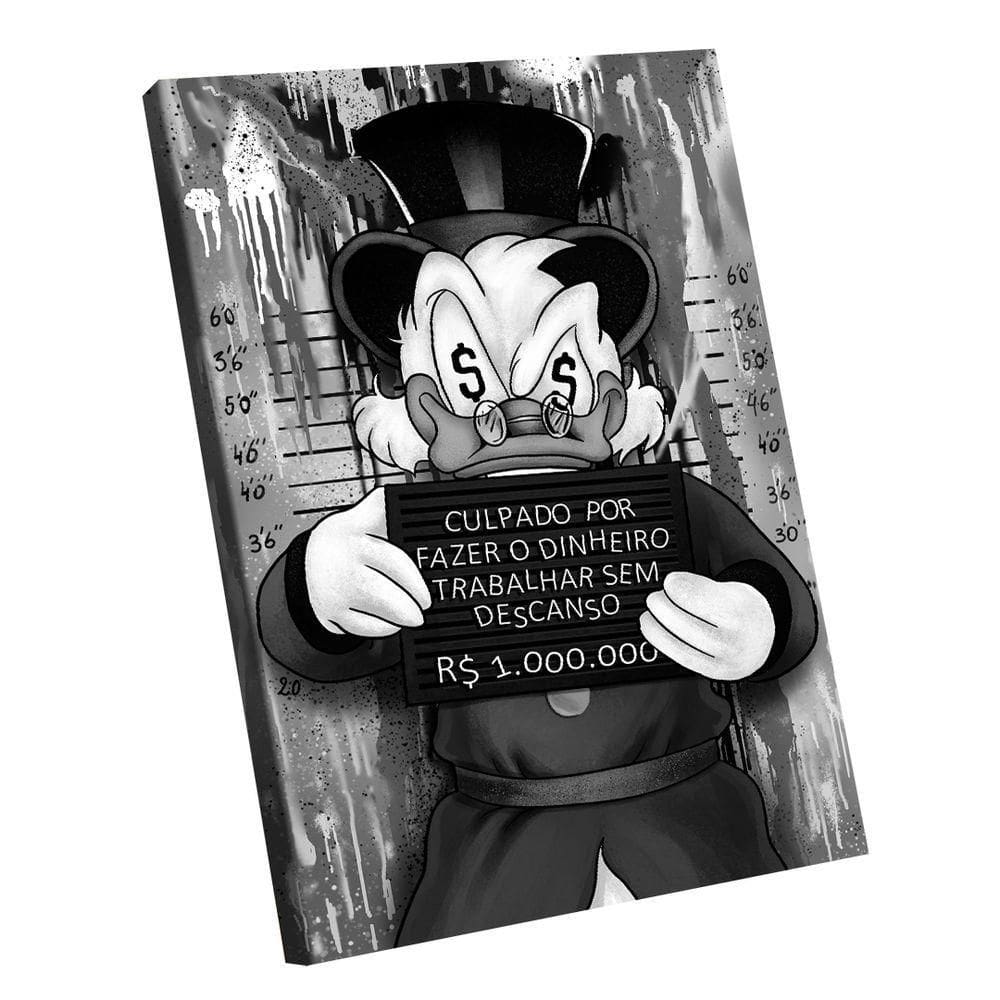 Quadro Decorativo Tio Patinhas Black