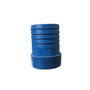 Niple Simples De Ferro Fundido Para Mangote Tamanho 4" Azul