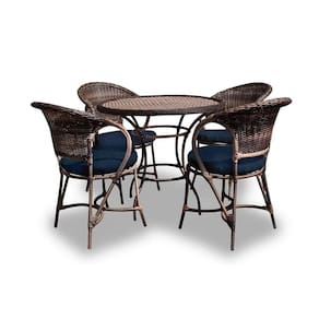 Conjunto De Mesa 4 Poltronas + 1 Mesa Duna Midnight