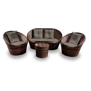 Conjunto De 1 Sofá Bola + 2 Poltronas + 1 Mesa Centro Fendi