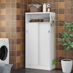Armário Utilitário Multiuso 2 Portas Branco Carraro