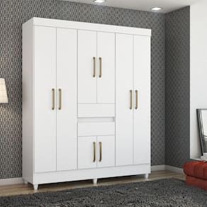 Guarda Roupa Casal 8 Portas Terni Branco
