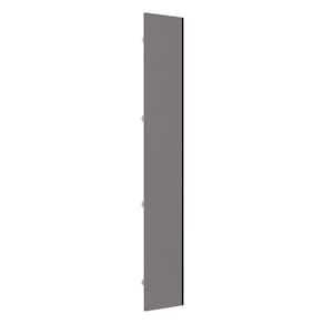 Porta Closet Para Roupeiro De Canto Reto Inox Cinza Puro