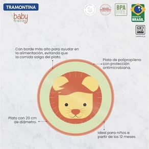 Prato Infantil Tramontina Baby Friends Laranja