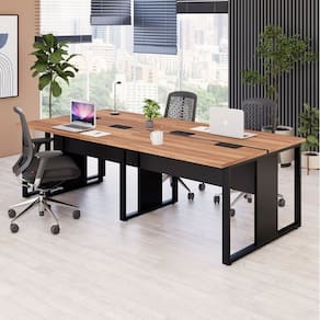 Conjunto Plataforma Pé Quadro Espresso Móveis Marrom/Preto