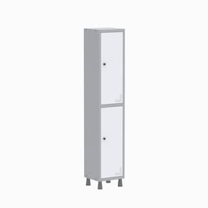 Roupeiro Aco Light 1v 02 Portas Gr301/2 Cinza/Branco