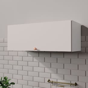 Armário Aéreo Porta Basculante 90cm Arizona Cabecasa Madeiramadeira Branco/Cobre