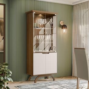Cristaleira 2 Portas Creta Off White
