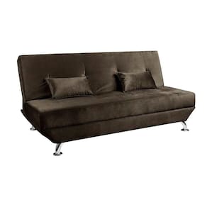 Sofá Cama Dubai 3 Lugares Reclinável Veludo Turkay Star Confort Chocolate