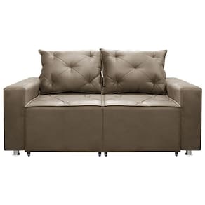 Sofá 2 Lugares Retrátil E Reclinável Bariloche 1.80cm C/ Molas - Suede Bege