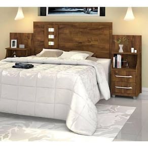 Cabeceira Com Mesa De Cabeceira Expansível Flórida Malbec