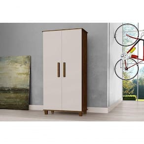 Armário Organizador 2 Portas Berlim Malbec / Off White - Luapa