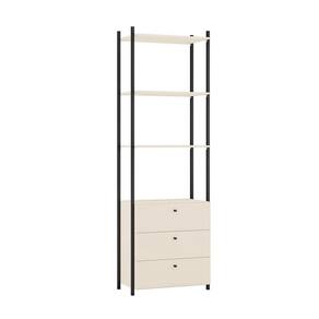 Armário Closet Metalic 002 Industrial Off White/preto