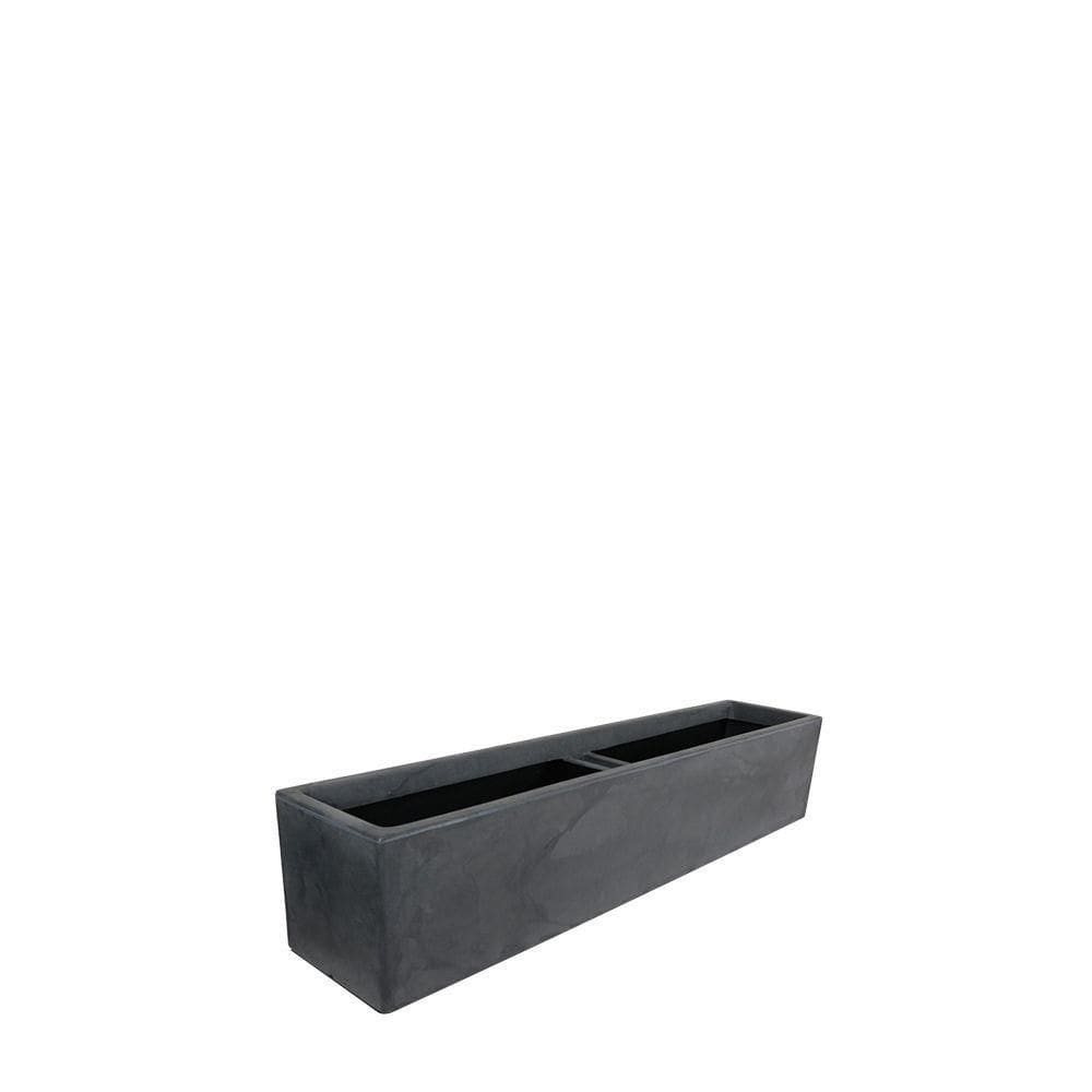 Jardineira Cubo 80 X 20 Cm Cor 18 - Antique Preto