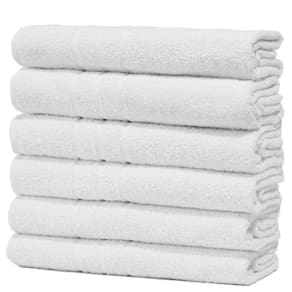 Kit 6 Toalhas De Rosto Branca Hotel Macia Felpuda - Prata - Branco