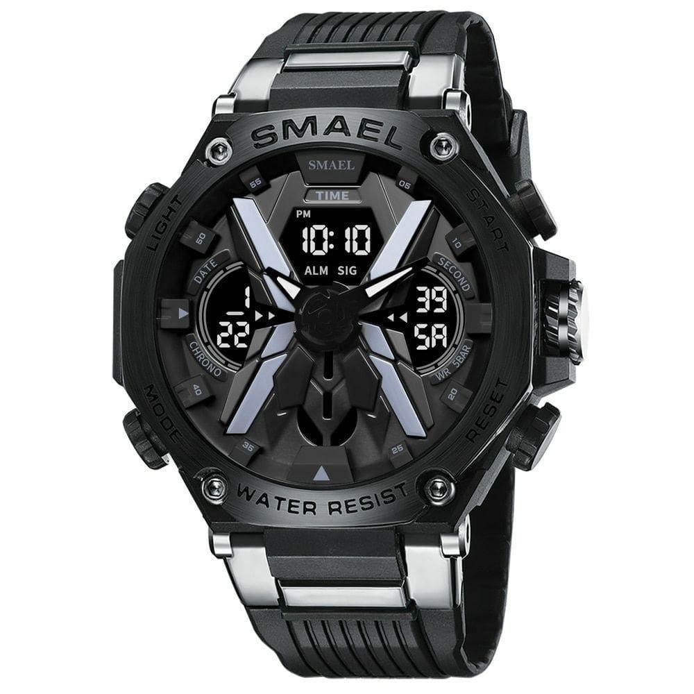 Relógio De Pulso Masculino Smael 8087 à Prova D`água Preto