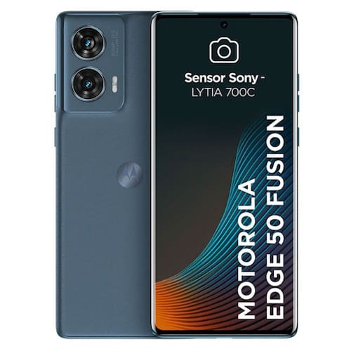 Smartphone Motorola Edge 50 Fusion Blue Teal 5G 256GB 16GB Ram Boost 50MP Sony AI Câmera IP68 NFC