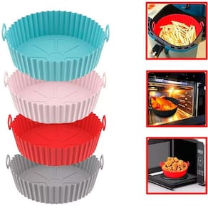 Kit 4 Formas de Silicone para AirFryer 20 cm