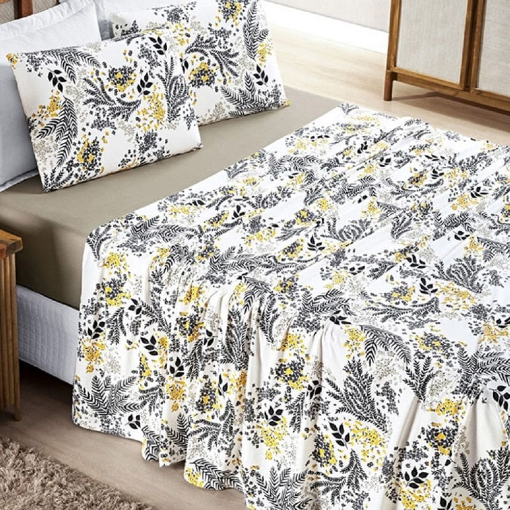 Jogo lençol King Malha Milly 4 pçs Bloss