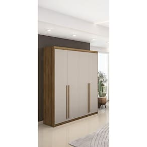 Guarda Roupa Dubai 4 Portas e 3 Gavetas - Nature Camarim - Vila Rica