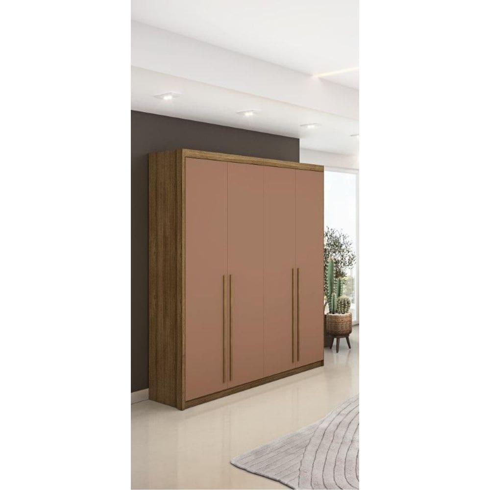Guarda Roupa Dubai 4 Portas e 3 Gavetas - Nature Fendo - Vila Rica