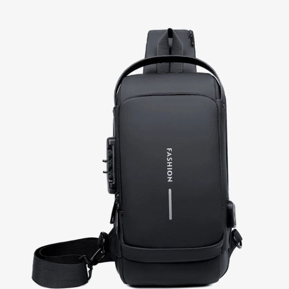 Mochila de ombro compacta com trava de código e Usb