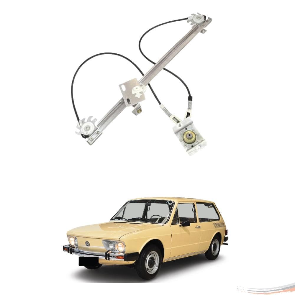 Máquina Do Vidro Mecânica Esquerda (sistema Cabo) Brasilia [F103]