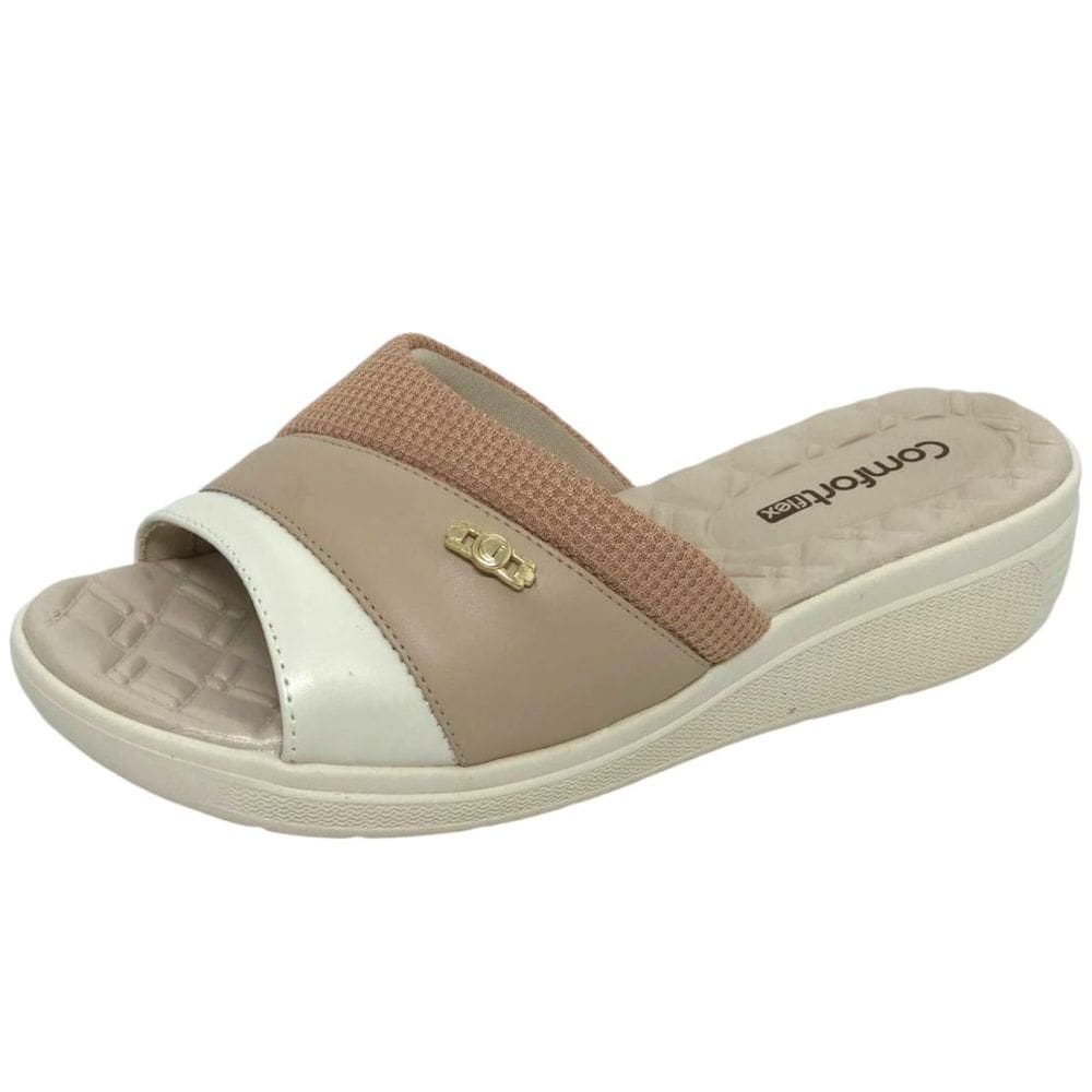 Tamanco Anabela Feminino Salto Baixo Conforto Comfortflex