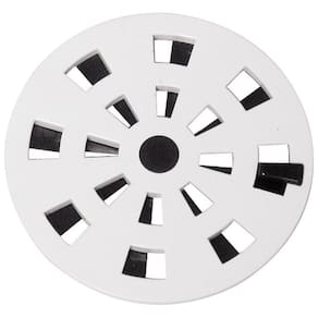 Kit com 7 Grelha Redonda com Diâmetro de 9,7cm e Anti-Inseto em PVC Astra Branco
