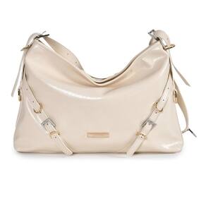 Bolsa Hobo Via Marte Grande Alça de Ombro Ajustável Fivelas de Metal B1-165