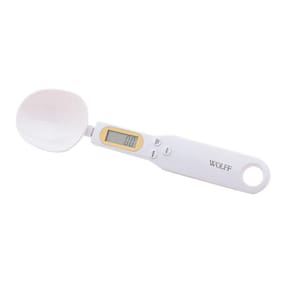 Colher Medidora Digital de Plástico Branca 23cm - Wolff